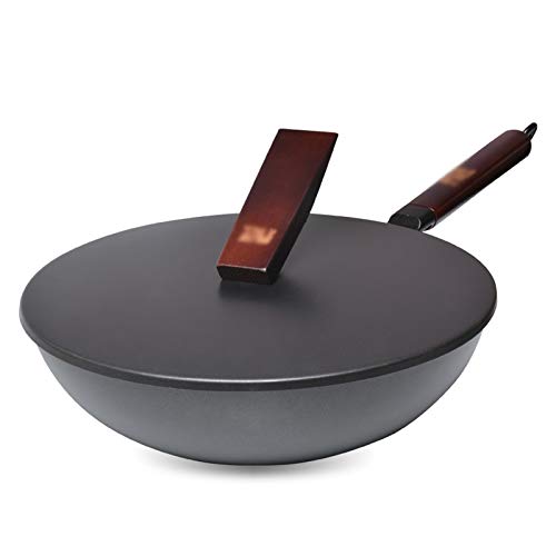 Cooking Wok Household Large Iron Pot Old-Fashioned Uncoated Non-Stick Pan Round Bottom Wok Chef Fried Wok