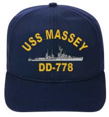 USS MASSEY DD-778 EMBROIDERED SHIP CAP