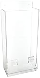 Brady Safety Glasses Dispenser - Black Text on Clear Plastic, Legend "Safety Glasses" - 17 1/4" Height, 8" Width, 4" Depth - 45405 - EHMVSD