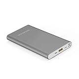 Portable Charger 10000mAh Power Bank External Battery Backup Pack BENANNA Slim Compatible iPhone X XS XR Max 8 7 6 5 Plus iPad Android Cell Phone Galaxy Note LG Gopro - Gray
