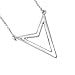 Spinningdaisy Simple Open Arrowhead Necklace (Silver-Plated-Base)