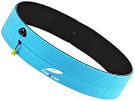 FEATHER Fashion Running Belt, Sport Exercise Waist Packs, Storage for Cell Phones Cards Keys Cash, Great for Men and Women Jogging Gym Workouts Walking Hiking Yoga Trekking, Color Size:Blue L/33"-36"