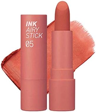 ペリペラインク・ザ・エアーリーベルベット・スティックリップスティック韓国コスメ、Peripera Ink Airy Velvet Stick Lipstick Korean Cosmetics [並行輸入品] (#5. Burnt Tangerine)