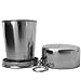 Emergency Zone Collapsible Camping Cup, Food Grade Stainless Steel. 4oz. Single Pack