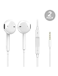 Auriculares, auriculares intrauditivos Auriculares con aislamiento de ruido Auriculares para bajos pesados ??con micrófono iPhone compatible con Samsung iPad y la mayoría de los teléfonos Android