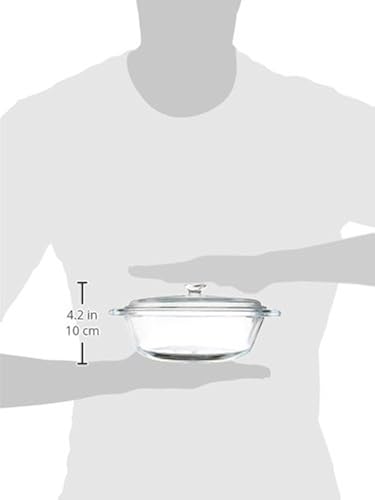 Anchor Hocking Quart Round Glass Casserole Baking Dish, Medium