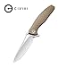 CIVIVI Knives Wyvern Pocket Knife, Lightweight Flipper Folding Knife with 3.45” Satin D2 Blade,FR Nylon Handle, Titanium Pocket Clip Good for Hiking Camping Hunting C902C (Tan)