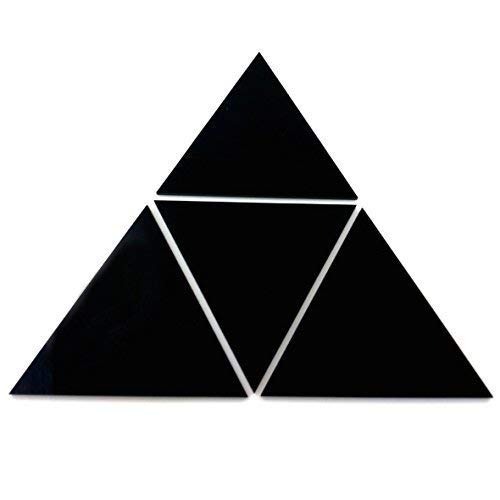 Super Cool Creations Black Triangle Mosaic Wall Tiles - Pack of 10-20cm x 20cm