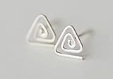 Sterling Silver Triangle Celtic Knot Post Stud Earrings Women Men Jewelry