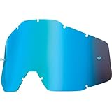 100% Racecraft Adult Replacement Lens MotoX Motorcycle Eyewear Accessories - Blue Mirror/Smoke Anti-Fog - One Size