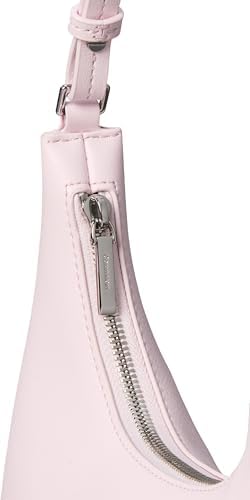 Mala de ombro com logótipo de alumínio feminino com alça opcional, rosa (Cradle Pink), tamanho único