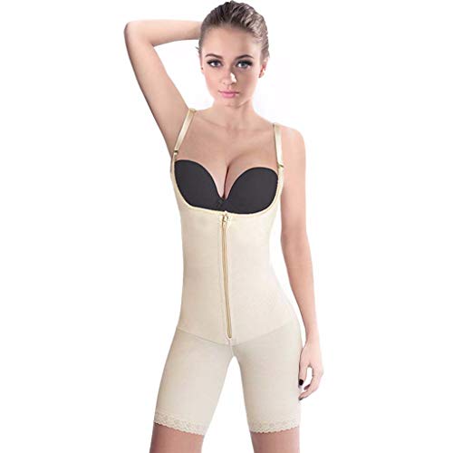 Pongfunsy Women's Body Shaping Control Slim Corset Shapeware Bodysuit Body Shaper Beige