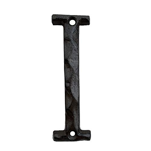 Cast Iron House Letter 'A' – 5 Inch High, Rustic Hammered Finish, Matches 5.5 Inch Numbers - View #10