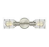 Trade Winds Lighting TW021849BN 2-Light Industrial Wall Mount Sconce in Brushed Nickel