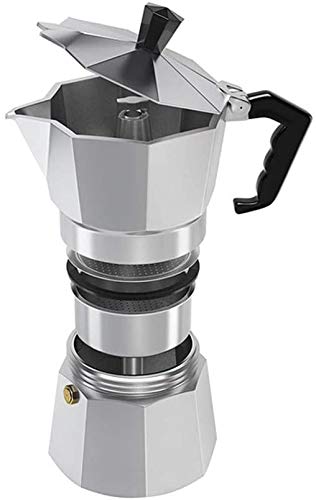 MIAN KKJ TRADERS New 1 Cup, 2Cup, 3Cup, 6 Cup, 9 Cup, 12 Cup Coffee Maker Pot Aluminium Percolator Espresso Maker Traditional Stovetop Coffee Maker Pot (6 Cups)