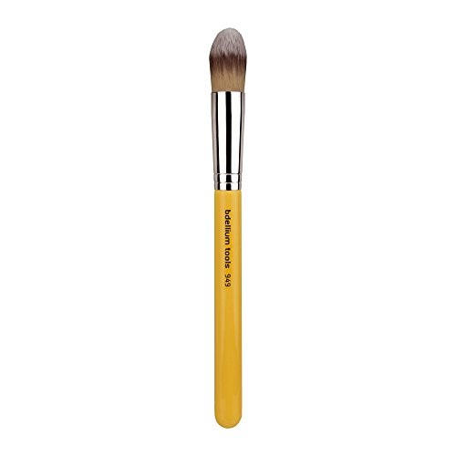 Bdellium Tools Studio Line Pointed Foundation Brush, Yellow