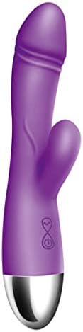 WEI EI Hot Sale High Frequency 10 Speed Pattern USB Rechargeable Vib Waterproof V-Msager Ultra-Silent C-Stimulator for Women (Purple, B)