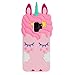 Joyleop Pink Unicorn Case for Samsung Galaxy S9 Cute 3D Cartoon Animal Cover,Kids Girls Cool Fun Soft Silicone Gel Rubber Kawaii Character Fashion Unique Cases Protector Shell Skin Samsung S9