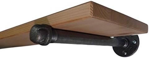 Urban Industrial Floating Pipe Shelf Bracket - Bracket Only - Two Brackets (12 Inches)