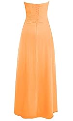 JAEDEN Women's Long Sweetheart Chiffon Pleat
