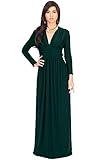 KOH KOH Womens Sleeve Vintage V-Neck Fall Winter Formal Gown