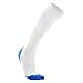 2XU Women's Performance Compression Run Sock, White/Vibrant Blue, Large
