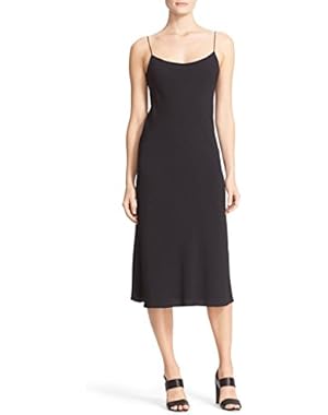 Women's Telson Rosina Crepe Slipdress Midi Dress Black Size 6