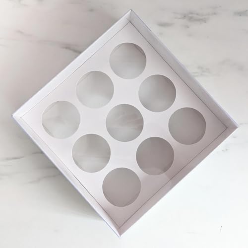 Cake N Cake Clear Lid Cupcake Boxes (9 Hole x 5)