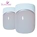 False Nails Bling Art French Fake White Manicurette Small Squoval 24 Medium Tips