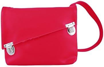 Handmade Designer Red Satchel Style Vegan Bag - Over the Shoulder Cross-Body or Backpack Style, with Carry Handle