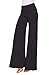 Made By Johnny WB750 Womens Chic Palazzo Lounge Pants M Black