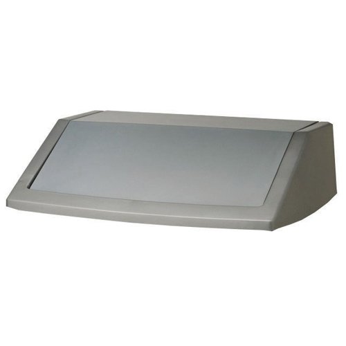 ADDIS 504895 Fliptop Bin Lid, 54 L, Metallic Grey