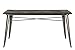 DHP Fusion Metal Rectangular Dining Table with Wood Table Top, Distressed Metal Finish for Industrial Appeal, Antique Gun Metal