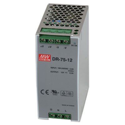 MW Mean Well DR-75-24 24V 3.2A 75W Single Output Industrial DIN RAIL Power Supply