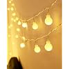 Litogo 8 Verlichting Modi 80 LED Batterij Bediend USB Plug-In Globe Snaar Lichten, 8 Meter Lengte, Warm Wit