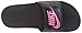 Nike Women's Benassi Just Do It Sandal, Black/Vivid Pink-Black, 6 Regular US