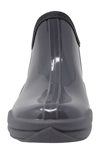 Nickanny's Womens Ankle High Natural Rubber Rainboot & Gardenboot With Comfortable Insole (6, Gray)