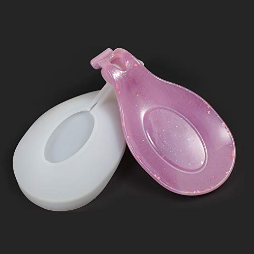 IUAQDP Spoon Holder Resin Mold Large Rolling Tray Silicone Mold for Stove Top Rest Home