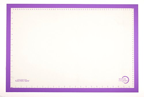 Mercer Culinary Silicone Bake Mat with Purple Border Full Size, 16 1/2 Inch by 24 1/2 Inch