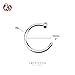 Forbidden Body Jewelry Nose Rings Hoop, Hoop Nose Ring, Nose Ring Hoop, Surgical Steel Comfort Fit Nose Ring Hoop/Silver Tone 18G (10mm)