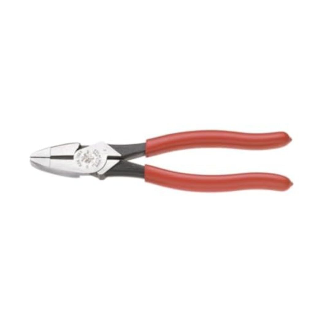 Klein Tools HD213-9NE Lineman's Pliers, Made in USA, Heavy Duty Pliers with High Leverage Design, Heavy Duty Comfortable Handles and Knurled Jaws, 9-Inch