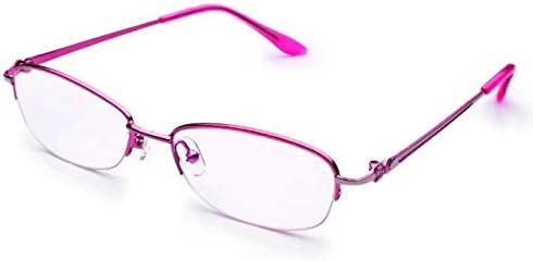 Jcerki Pink Half Frame Reading Glasses +5.50 Strength Women Fashion Readers Eyeglasses