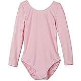MICHEALWU Long Sleeve Ballet Gymnastics Front Lined