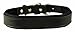 Perri's Padded Leather Dog Collar, Black/Black, Large 1.25 inch x 25 inch fitting dogs with 16 - 20 inch necks