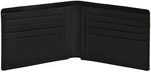 Genuine Leather MENS BIFOLD WALLET WITH RFID BLOCKING (BLACK)