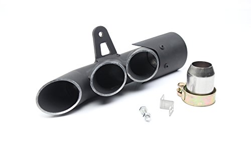 MGOD 1.5-2 '' Universal Motorcycle Exhaust Pipe 3 Tail Outlet Pipe Slip On Dirt Street Bike Motorcycle(3 Tail Outlet) - Thumbnail 5