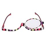 Amrka Cosmetic Reading Glasses, Magnifying Glasses Folding Makeup Eyeglasses +1.5~+4.0 (+2.5)