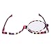 Amrka Cosmetic Reading Glasses, Magnifying Glasses Folding Makeup Eyeglasses +1.5~+4.0 (+2.5)