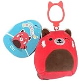 Squishmallows Cici the Red Panda, 3.5 Inch Clip, Stuffed Plush Toy