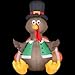 42 Inches Cute Airblown Inflatable Blow up Air Blown Lighted Happy Turkey Gobble Pilgrim Thanksgiving Festive Yard Decor Display Autumn Fall Lights Outdoor Decoration by KNL Store (1)